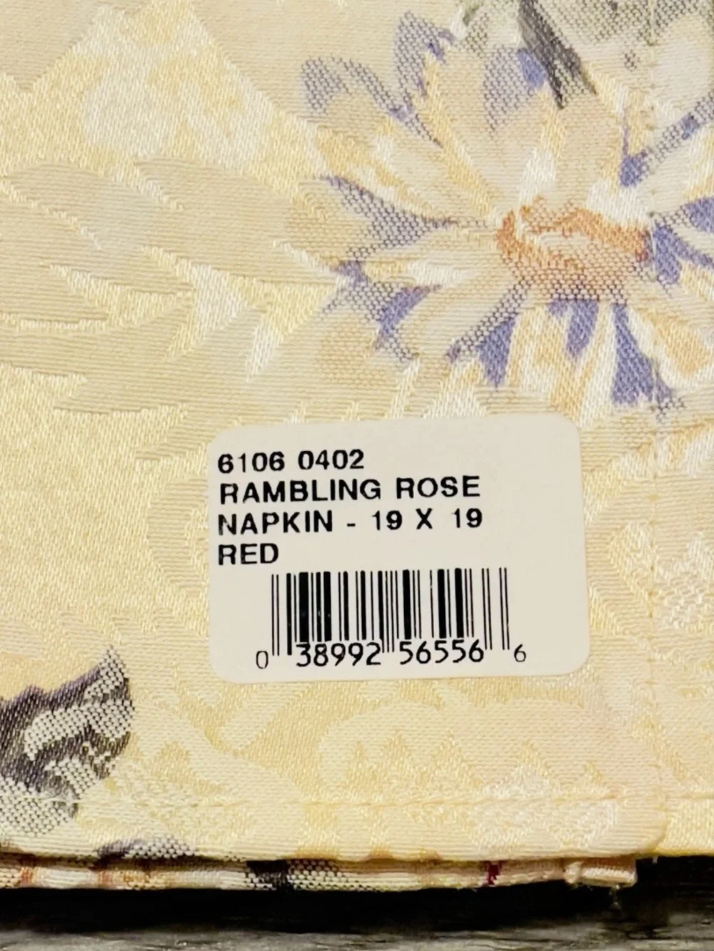 Liz Claiborne Floral Linen Set Placemats Napkins Rambling Rose Cottagecore Vtg